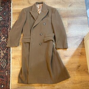 Ralph Lauren Men's Tan Double-Breasted Coat